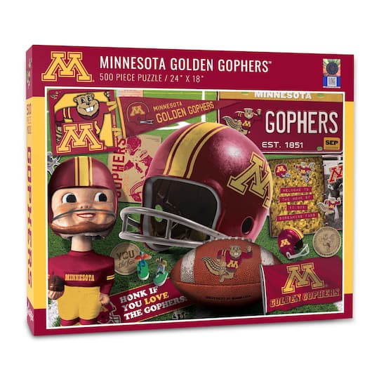 College Team Retro Series 500 Piece Puzzle By Youthefan in Minnesota Golden Gophers | 18" x 24" | Michaels®
